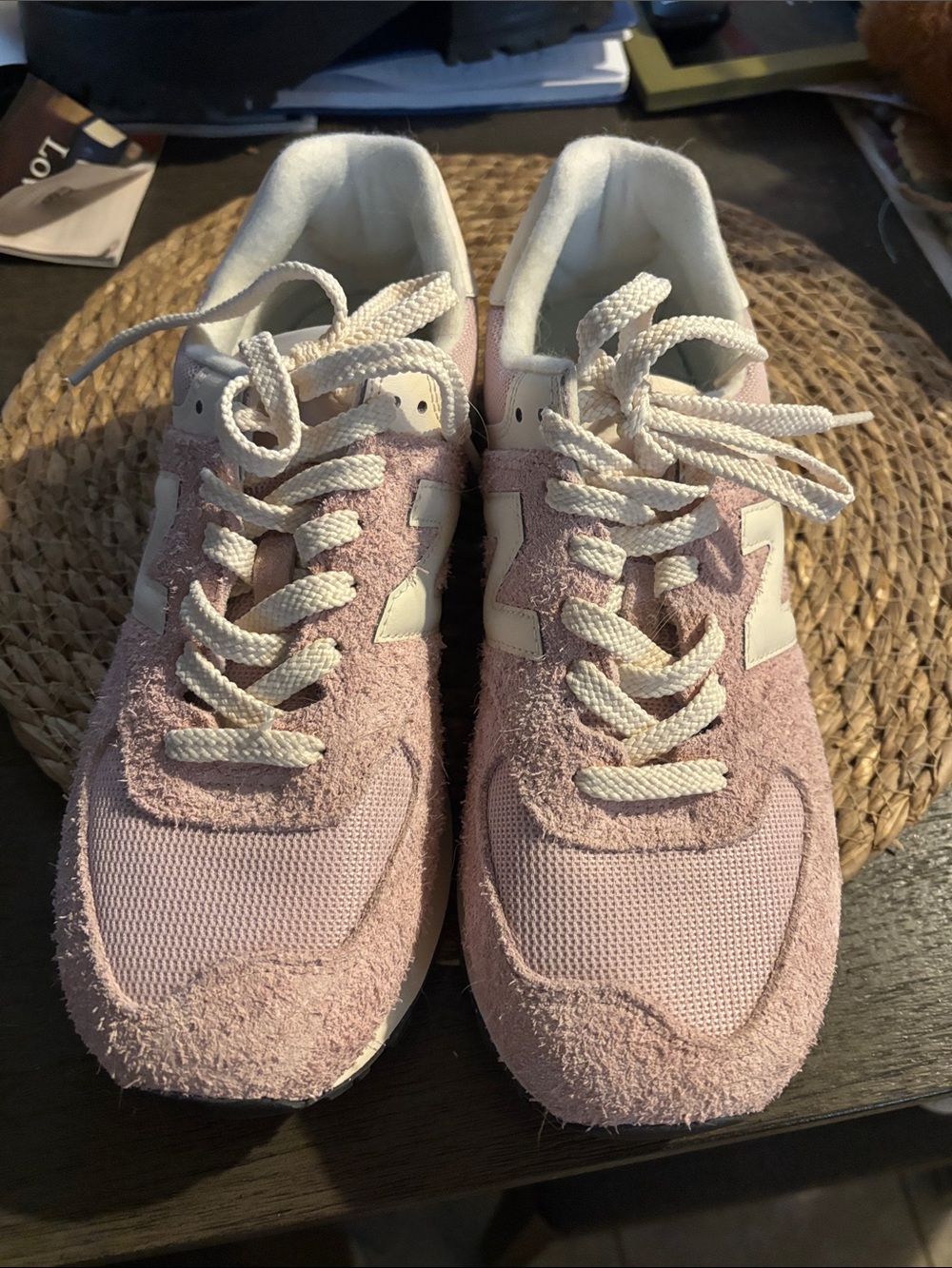 New Balance 574 Running Womens Size 9B Rose Pink Frost White